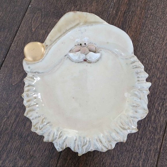 Other - Vintage Santa stoneware pottery Small plate